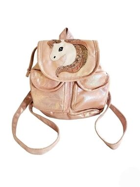 Claire's Unicorn Iridescent Pink Mini Backpack NWT